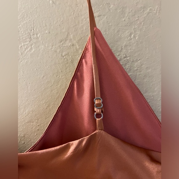 NWT L'AGENCE Jodie Silk Slip Dress In Dusty Rose Size 10 - Picture 10 of 11